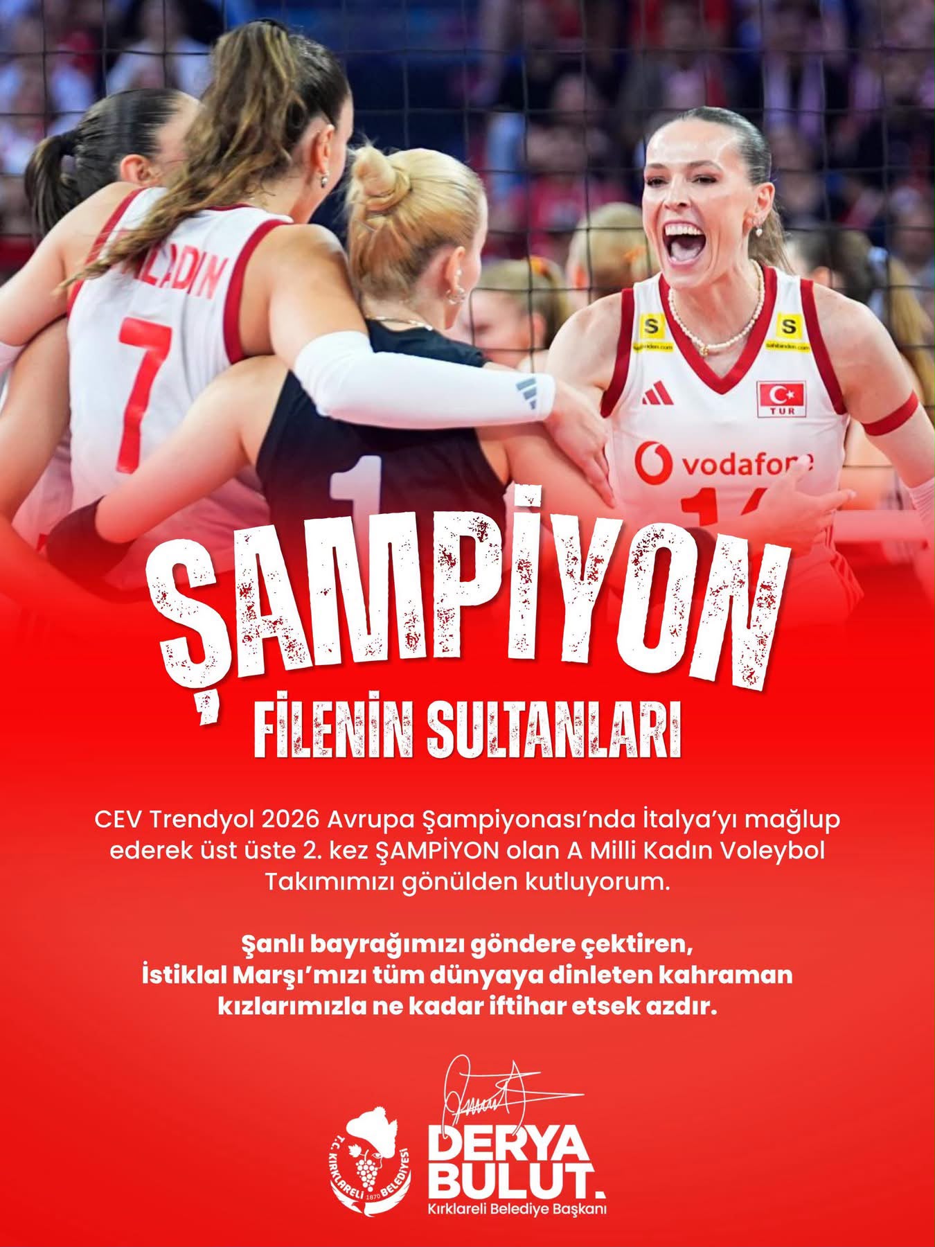 FİLENİN SULTANLARI ÜST ÜSTE İKİNCİ KEZ AVRUPA ŞAMPİYONU