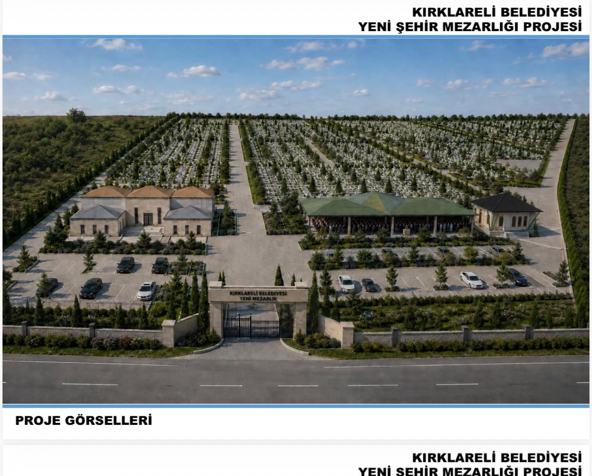 KIRKLARELİ’MİZE YAKIŞIR, BÜTÜNCÜL BİR HİZMET ALANI: YENİ ŞEHİR MEZARLIĞI