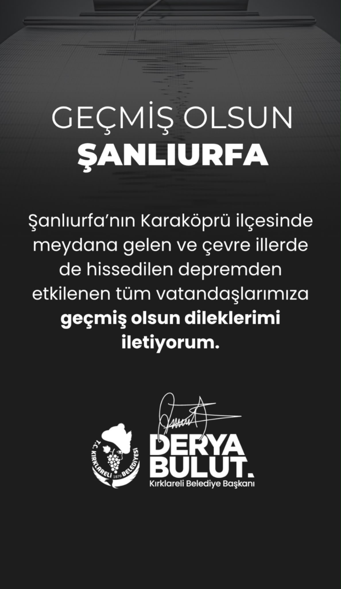 GEÇMİŞ OLSUN ŞANLIURFA