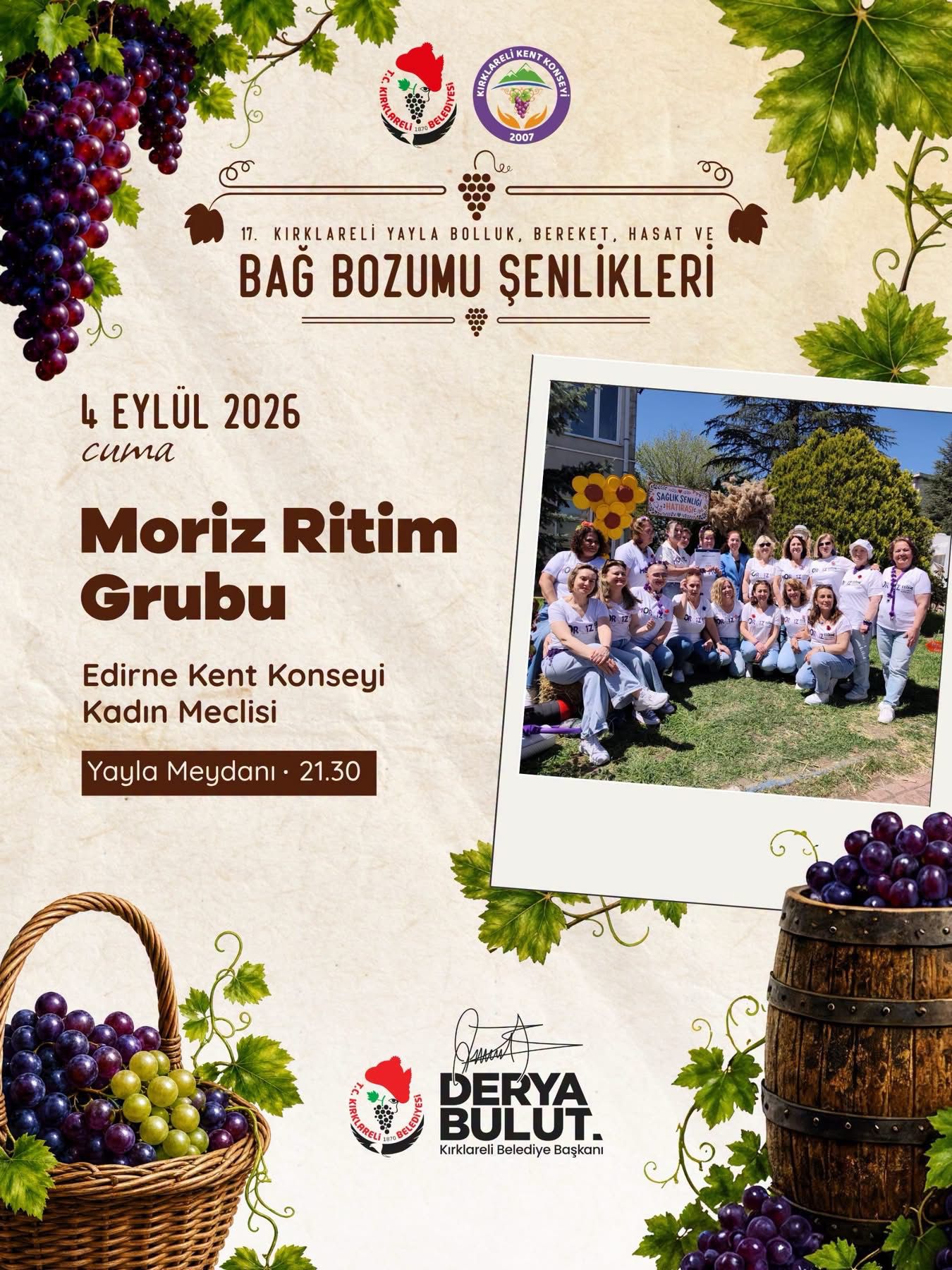 "17. KIRKLARELİ YAYLA BOLLUK, BEREKET, HASAT ve BAĞ BOZUMU ŞENLİKLERİ"MİZ YARIN BAŞLIYOR — fotoğraf 2
